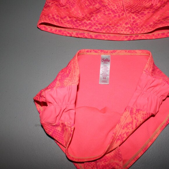Orange 2 Pcs Justice Bikini Swimsuit Size 10 - Picture 4 of 12